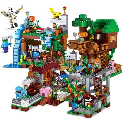 Minecraft Jungle Tree House Fortress Building Kit Blocks Mini Figures