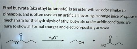 Hydrolysis Of Ethyl Butanoate