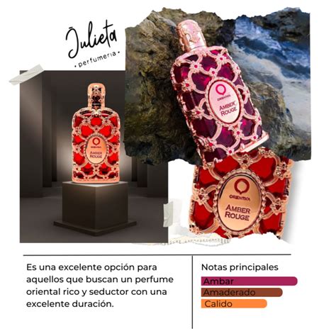 Amber Rouge Orientica Edp Unisex Julieta Perfumería