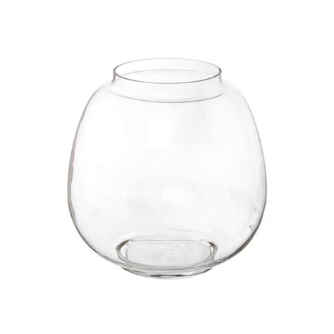 Round Glass Terrarium Bowl Clear 24dx27cmh