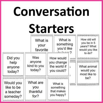 100 Conversation Starter Cards-Discussion Questions Cards -Communication Game | Family ...