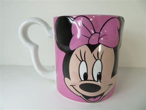 Minnie Mouse Mug Cup Disney 3D Minnie Face Pink White 3 5x3 25 Shaped