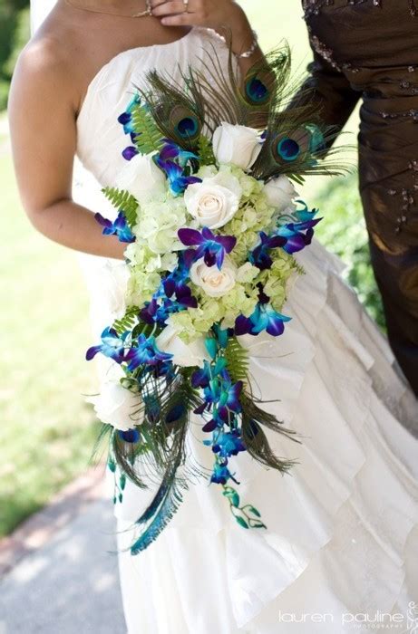 Peacock Feathers Bouquet Wedding Flower