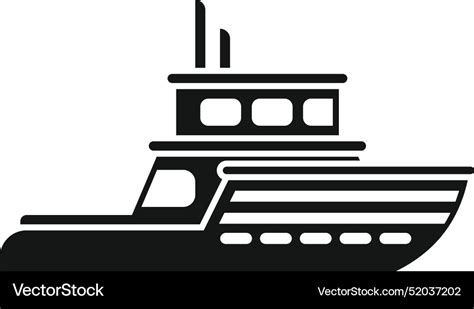 Big Modern Yacht Sailing On Water Surface Icon Vector Image