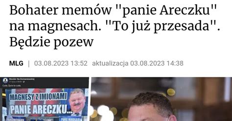 Panie Areczku portret na magnesach jest dla zarządu