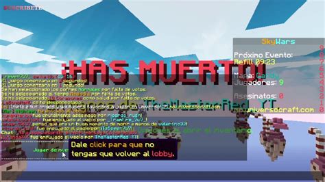 Jugando Minecraft Skywars MOMENTOS FAILS Y MOMENTOS EPICOS