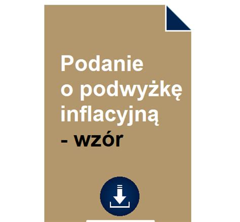 Podanie o podwyżkę inflacyjną wzór POBIERZ