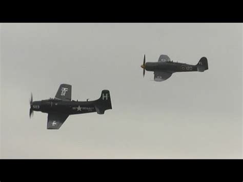 Skyraider And Sea Fury At Duxford 16th Oct 2011 YouTube