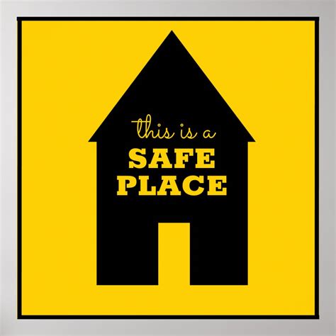 Safe Place Sign | Zazzle