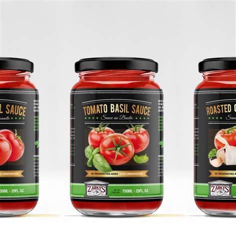 Create A Modern Upscale Label For A Jarred Tomato Sauce Line Product