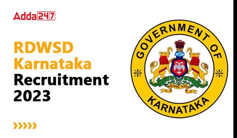 Rdwsd Karnataka Recruitment 2023 Out Apply Online For 155 Consultants