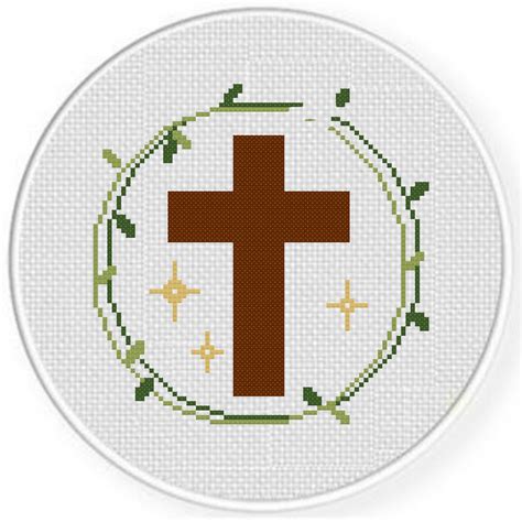 cross wreath cross stitch pattern daily cross stitch