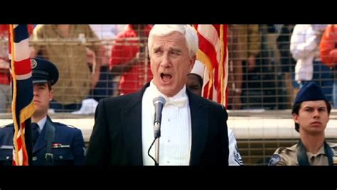 Frank Drebin Sings The National Anthem In The Dark Knight Rises Youtube