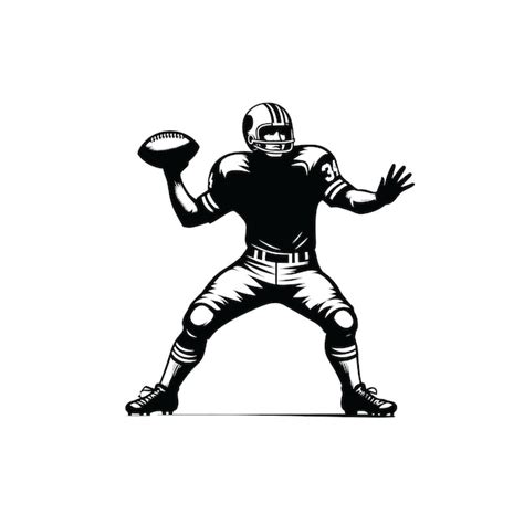 Premium Vector American Football Player SVG Vector Graphic