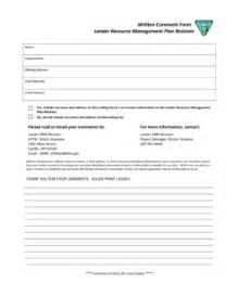 Fillable Online Blm Written Comment Form Lander Resource Management