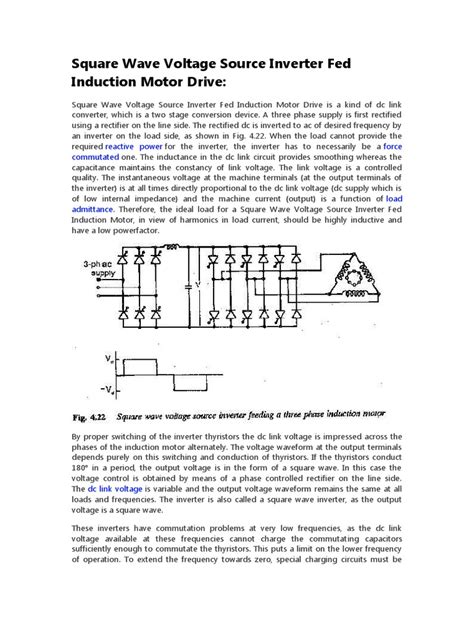 Square Wave Voltage Source Inverter Fed Induction | PDF | Power ...