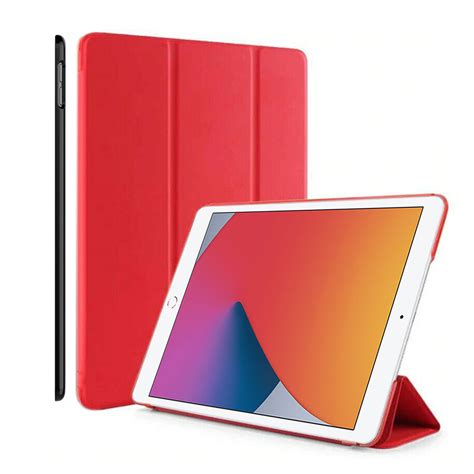 Apple Ipad 8th Gen 102 Folio Smart Leather Stand Case Red