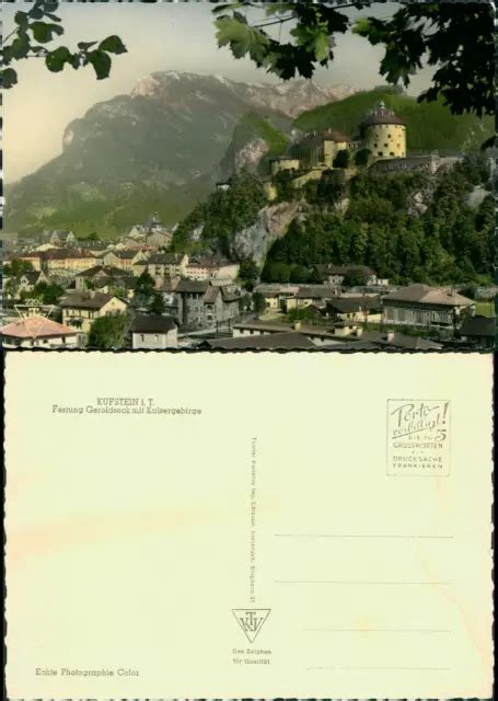 ANSICHTSKARTE KUFSTEIN FESTUNG Geroldseck Mit Kaisergebirge 1950 EUR 5