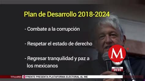 Amlo Presenta Plan De Desarrollo 2018 2024 Youtube