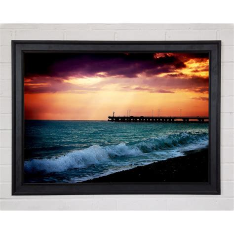 Haus Am Meer Ocean Waves At Daybreak Gerahmter Druck Wayfair De