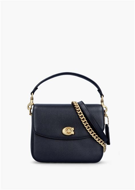 Coach Cassie 19 Black Leather Cross Body Bag In Blue Lyst