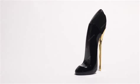 Premium Photo Black High Heel Perfume Bottle Isolated On White Background