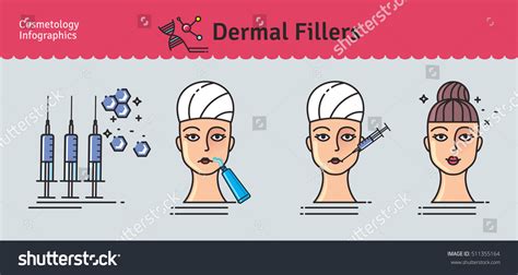 Vector Illustration Set Dermal Fillers Injections Stock Vector Royalty