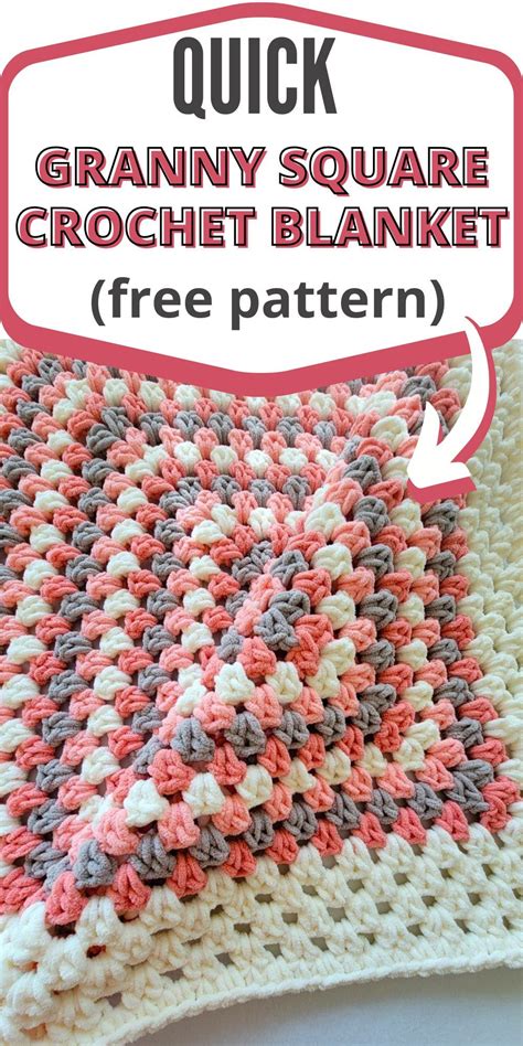 This Free Crochet Granny Square Blanket Pattern Is A Modified Version