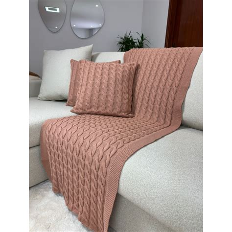 Peseira Manta Trança Sala Cama King Sofá Tricot 260x60cm Shopee Brasil