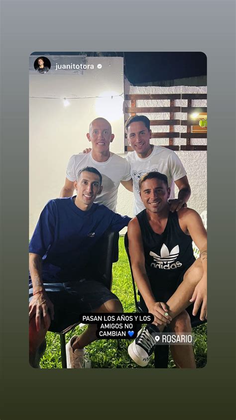 Ángel Di María a Gimnasia la foto con Pablo De Blasis que