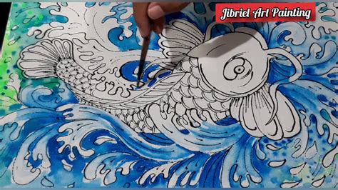 Melukis Ikan Koi Watercolour Painting YouTube