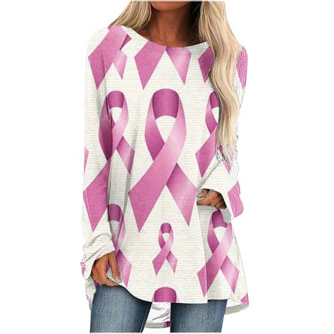 LWZWM Breast Cancer Awareness Support Women S Pink Ribbon T Shirt Women