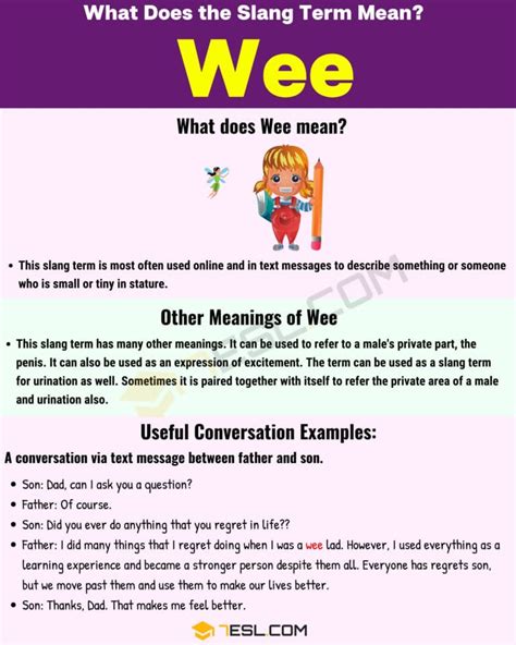 Wee Meaning Origin And Examples • 7esl