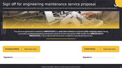 Engineering Maintenance Service Proposal Powerpoint Presentation Slides