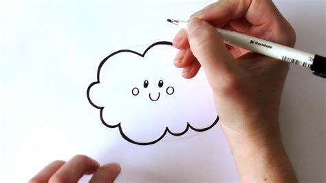 How to Draw a Cartoon Cloud - YouTube