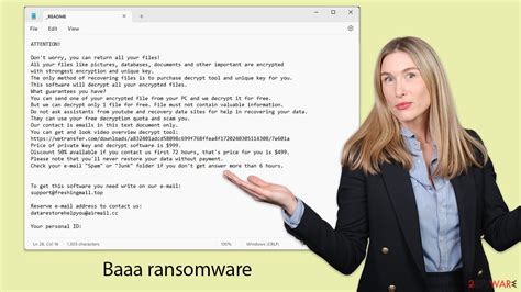 Remove Baaa Ransomware Virus Recovery Instructions Included