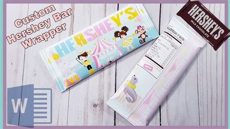 Personalized Hershey Candy Wrapper Templates