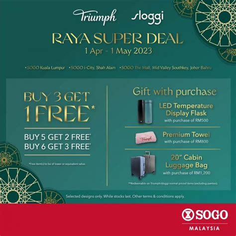 Sogo Triumph Sloggi Raya Promotion Apr May