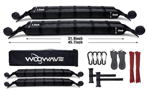 Amazon WOOWAVE Premium Kayak Roof Rack Pads Universal Soft Car