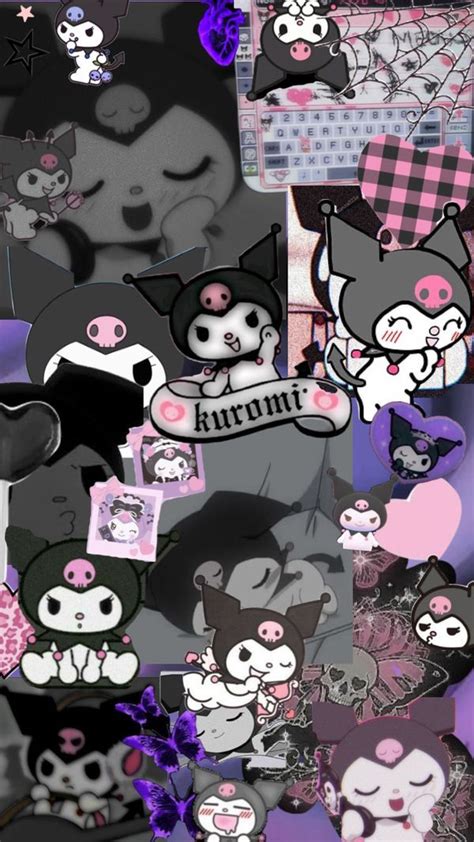 Check Out Delaneyshepard S Shuffles Kuromi Sanrio Pegatinas Bonitas Fondo De Pantalla De