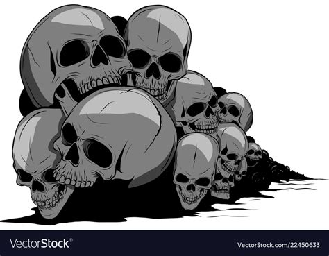 Skull And Crossbones Human Skulls And Bones Vector Image