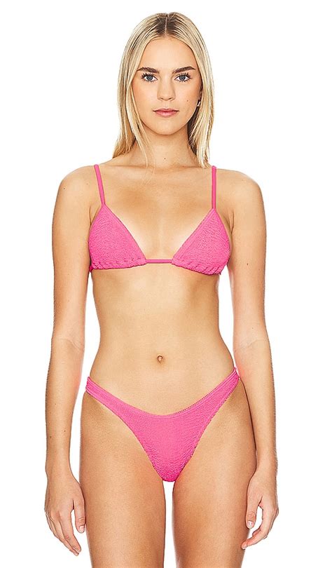 Neon Pink Bikini Top Bottom Sets By Luxury Brands REVOLVE