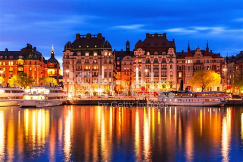 Evening Scenery Of Stockholm, Sweden Stock Photo | Royalty-Free ...