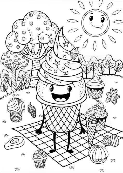 34 Ice Cream Coloring Pages Colorbliss