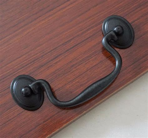 Antique Black Retro Dresser Handles Drawer Drop Pull Handles