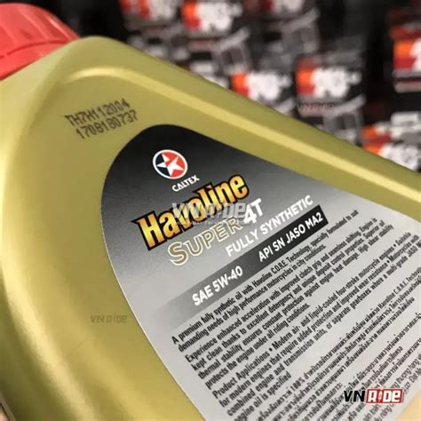 Dầu nhớt CALTEX Havoline Super 4T Fully Synthetic 5W 40 1L VNRIDE