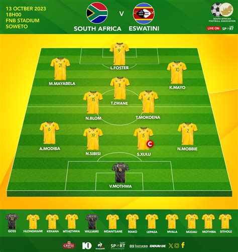 Broos Announces Bafana Starting XI - iDiski Times