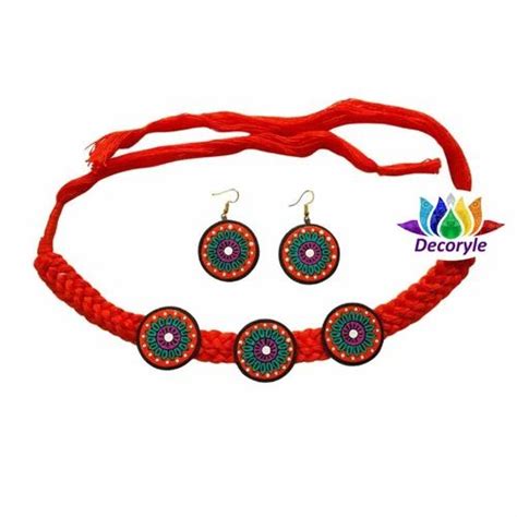 Red Terracotta Necklace Set Size Adjustable At Rs Set In Kolkata