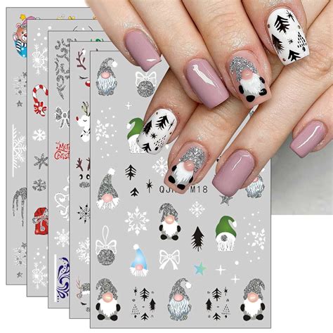 Amazon Jmeowio Sheets Glitter Christmas Nail Art Stickers