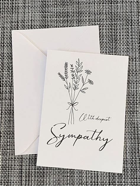 With Deepest Sympathy Card Sorrow Card Condolence Cards Etsy Uk In